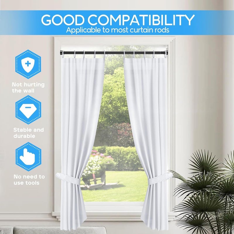 ZipGlo Shower Curtain Rod Black Tension Rod 45 to 77 Inch 2PCS Spring Curtain Rod Shower rod Non Slip shower curtain rod 1pcs for Windows No Drilling Adjustable Tension Rods of Curtain Window Closet Kitchen - Image 3